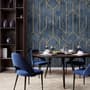 Rhombus Geometric Lines Art Deco Wallpaper Mural
