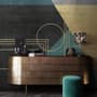 Colorful Geometric Grunge Art Wallpaper Mural