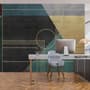Colorful Geometric Grunge Art Wallpaper Mural