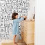 Cute Dog Face Pattern for Kids Wallpaper Mural
