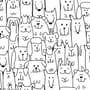 Cute Dog Face Pattern for Kids Wallpaper Mural