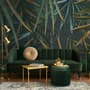 Dark Tropical Exotic Palm Leaf Wallpaper Mural