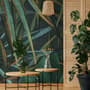 Dark Tropical Exotic Palm Leaf Wallpaper Mural