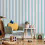 Soft Blue/Pink Stripe Lines for Kids Nursery Wallpaper Mural
