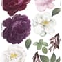 Pivoine colorée et marguerite blanche Bouqets floraux Stickers muraux