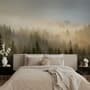 Foggy Pine Forest Landscape Wallpaper Mural