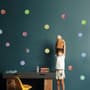 Kinder Aquarell Bunte Punkte Wandtattoo