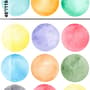 Kinder Aquarell Bunte Punkte Wandtattoo