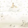 Rabbits on the Clouds and Empty Cages Wallpaper Mural