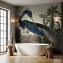 Tropical Landscape Blue Heron Wallpaper Mural