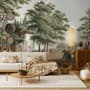 Vintage Rural Landscape with Village Folk Wallpaper Mural