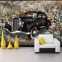 Retro Classic Car with Graffiti Wallpaper Mural