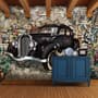 Retro Classic Car with Graffiti Wallpaper Mural
