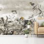 Vintage Historic Paradise Bird Art Wallpaper Mural