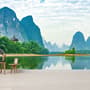 Forest Lake Landscape with Mountains Wallpaper Mural