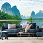 Forest Lake Landscape with Mountains Wallpaper Mural