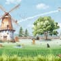 Cute Kids Windmill Farm Animals Wallpaper Mural