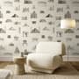 Vintage World Architecture Sketch Wallpaper Mural