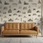 Vintage World Architecture Sketch Wallpaper Mural