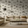 Vintage World Architecture Sketch Wallpaper Mural