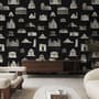 Vintage World Architecture Sketch Wallpaper Mural