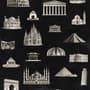 Vintage World Architecture Sketch Wallpaper Mural