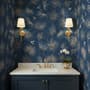 Tropical Palm Leaf and Birds Wallpaper Mural
