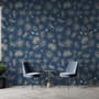 Tropical Palm Leaf and Birds Wallpaper Mural