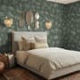 Tropical Palm Leaf and Birds Wallpaper Mural