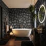 Tropical Palm Leaf and Birds Wallpaper Mural