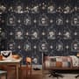 Dark Romantic  Gothic Skull Cage Wallpaper Mural 