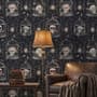 Dark Romantic  Gothic Skull Cage Wallpaper Mural 