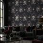 Dark Romantic  Gothic Skull Cage Wallpaper Mural 