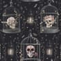 Dark Romantic  Gothic Skull Cage Wallpaper Mural 