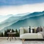 Foggy Mountains Landscape Wallpaper Mural