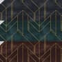 Art Déco Fototapete mit geometrischem Muster und goldenen Linien