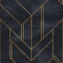 Art Déco Fototapete mit geometrischem Muster und goldenen Linien