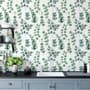 Watercolor Eucalyptus Leaf Wallpaper Mural