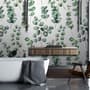 Watercolor Eucalyptus Leaf Wallpaper Mural