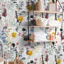 Papier peint panoramique de fleurs sauvages colorées