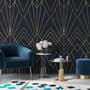 Luxury Geometric Lines  Art Deco Wallpaper Mural