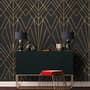 Luxury Geometric Lines  Art Deco Wallpaper Mural