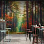 Red Forest Autumn Wallpaper Mural