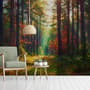 Red Forest Autumn Wallpaper Mural