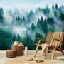 Foggy Pine Forest Wallpaper Mural