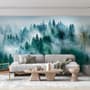 Foggy Pine Forest Wallpaper Mural