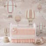 Kids Pink Hot Air Balloon and Cherry Blossom Wallpaper Mural