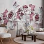 Elegant Floral with Little Butterfly Wallpaper Mural