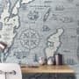 Travel Map Wallpaper Mural