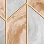 Schwarze Marmor-Fototapete mit goldenen Ornamenten